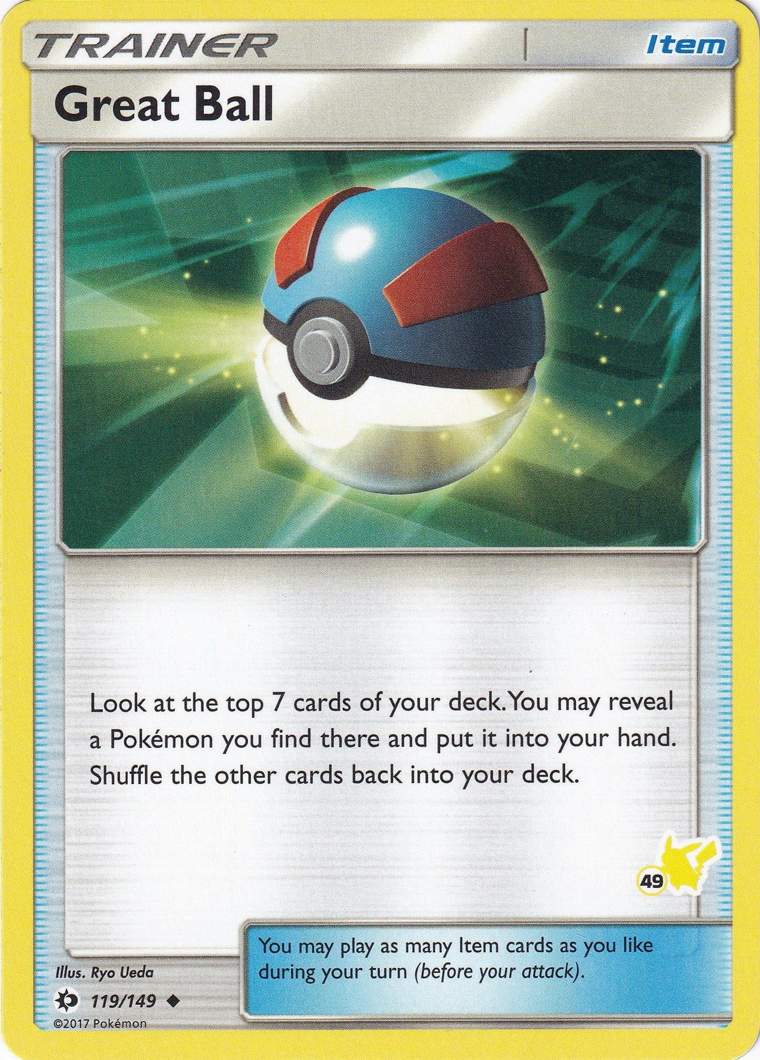 Image for Great Ball - 119/149 (#49 Pikachu Stamped) (Battle Academy) (119/149) - Pokemon
