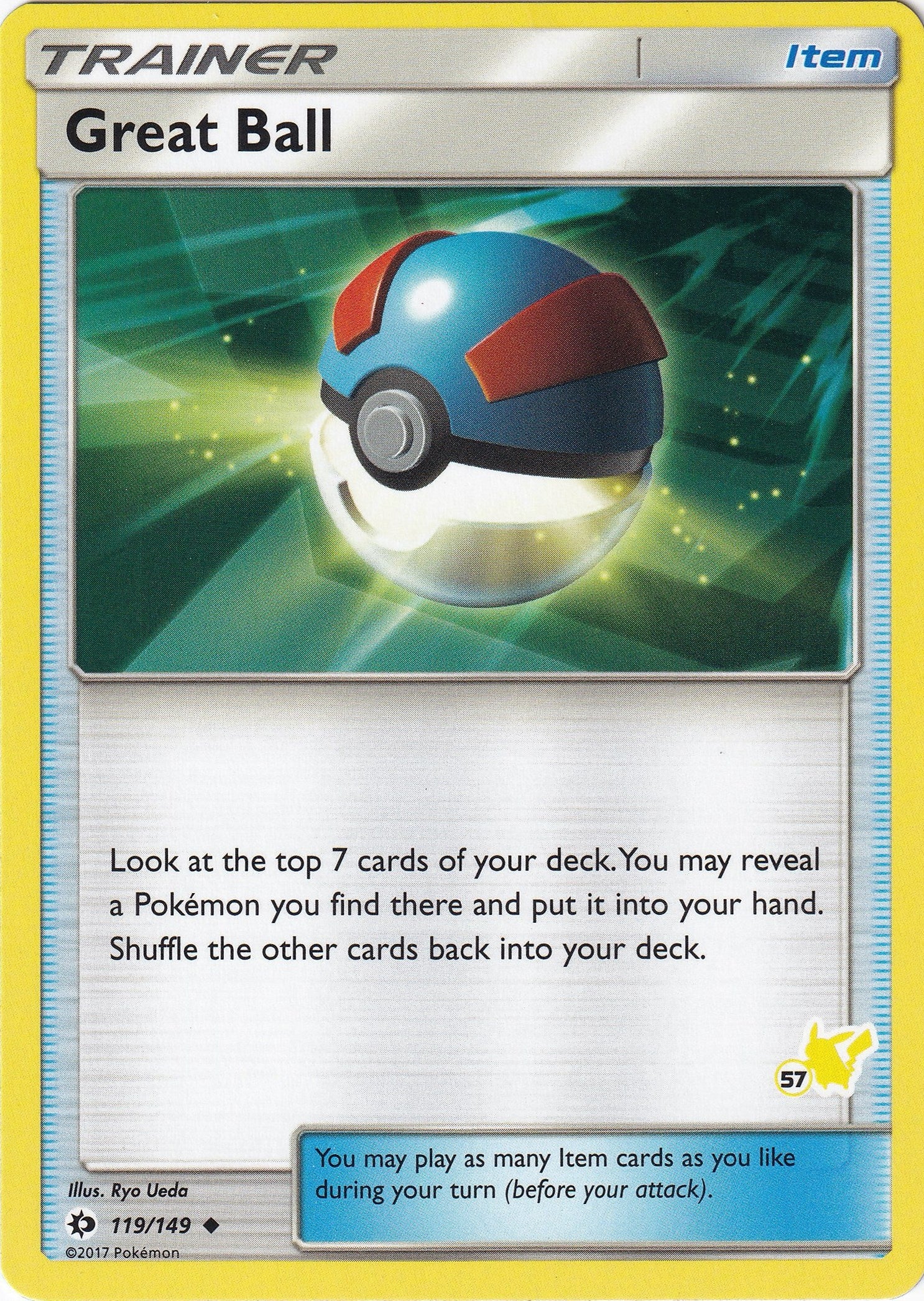 Image for Great Ball - 119/149 (#57 Pikachu Stamped) (Battle Academy) (119/149) - Pokemon