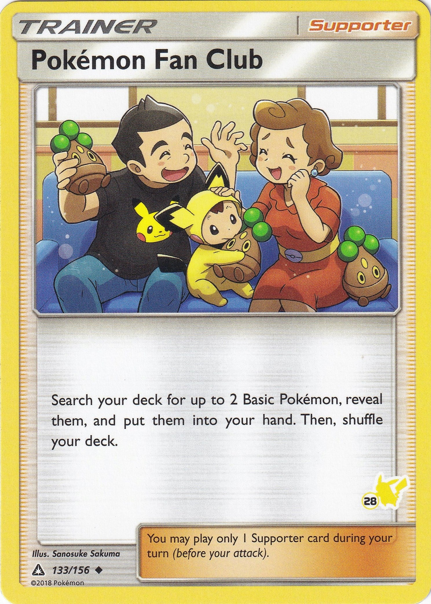 Image for Pokemon Fan Club - 133/156 (#28 Pikachu Stamped) (Battle Academy) (133/156) - Pokemon
