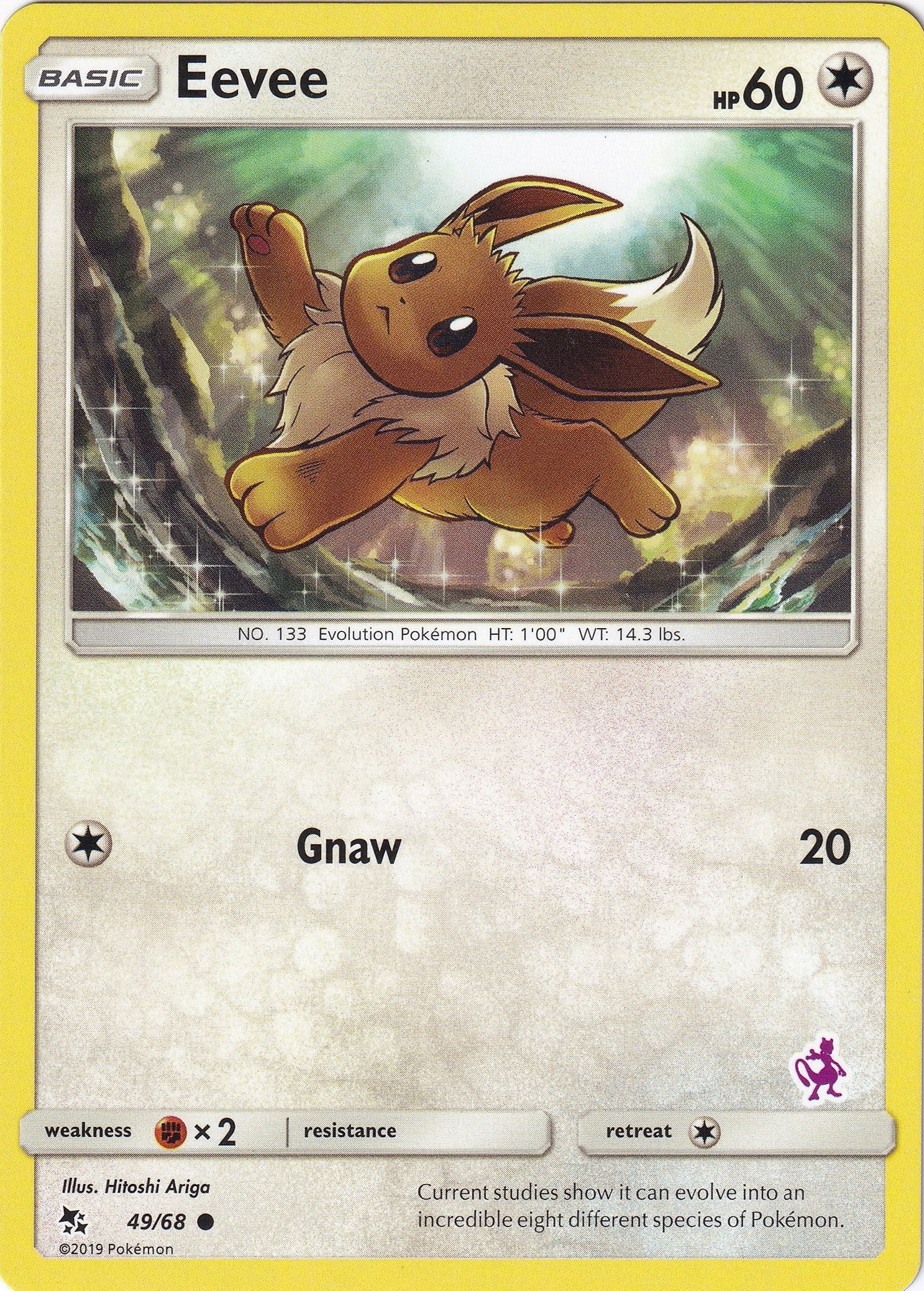 Image for Eevee - 49/68 (Mewtwo Stamped) (Battle Academy) (049/068) - Pokemon