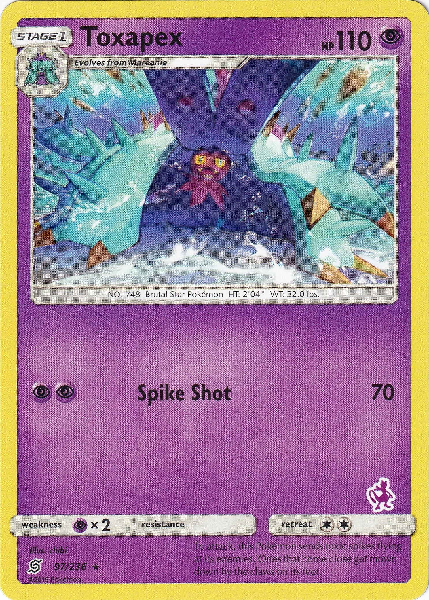 Image for Toxapex - 97/236 (Mewtwo Stamped) (Battle Academy) (097/236) - Pokemon