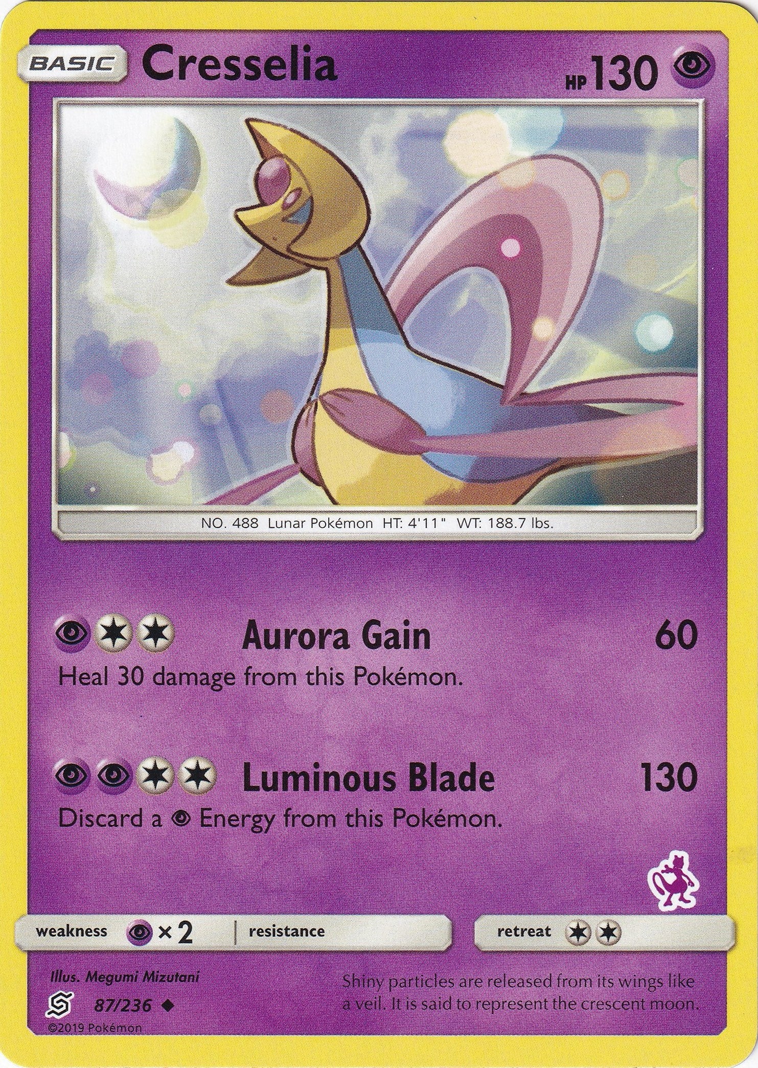Image for Cresselia - 87/236 (Mewtwo Stamped) (Battle Academy) (087/236) - Pokemon