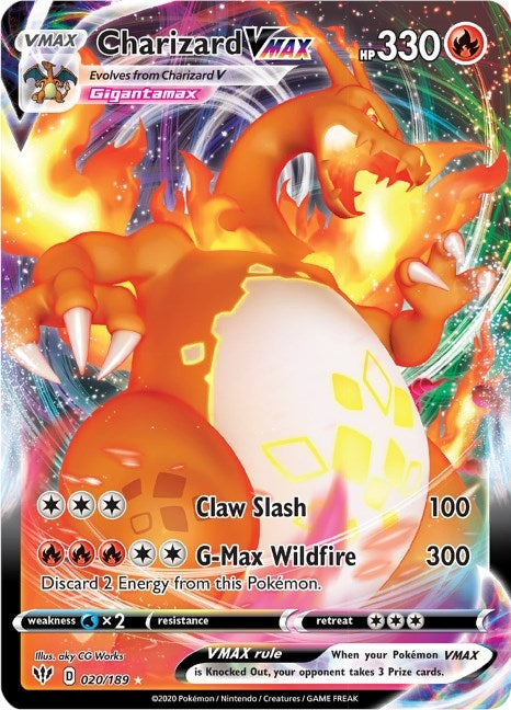 Image for Charizard VMAX (SWSH03: Darkness Ablaze) (020/189) - Pokemon