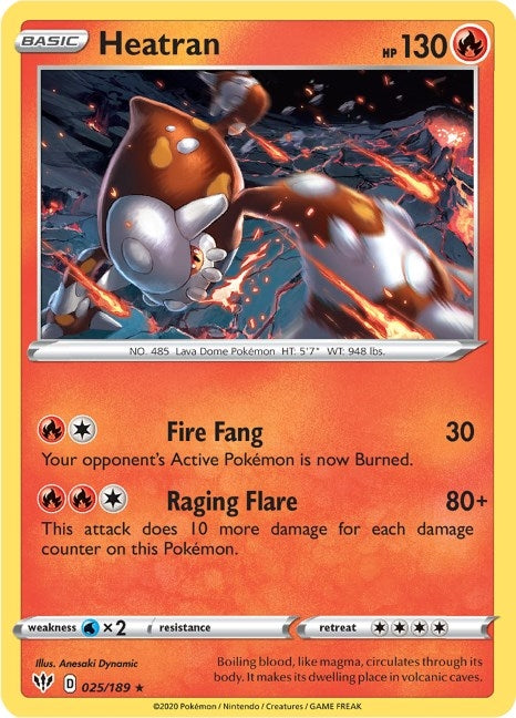 Image for Heatran (SWSH03: Darkness Ablaze) (025/189) - Pokemon