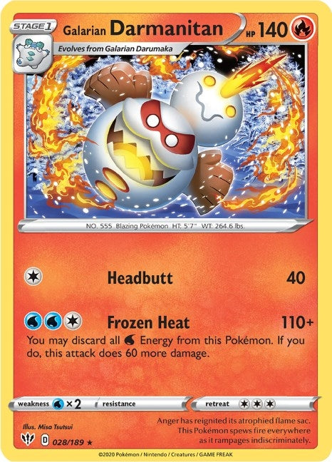 Image for Galarian Darmanitan (28) (SWSH03: Darkness Ablaze) (028/189) - Pokemon