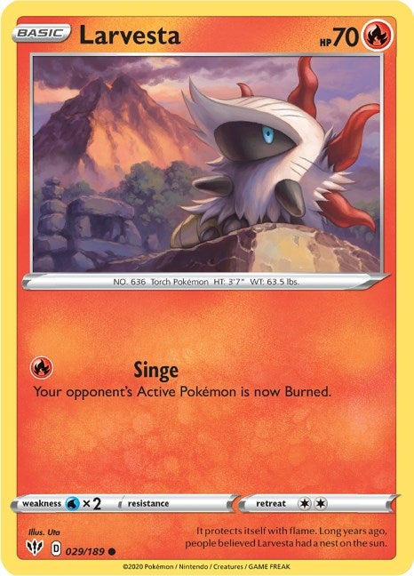 Image for Larvesta (SWSH03: Darkness Ablaze) (029/189) - Pokemon