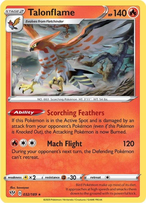 Image for Talonflame (SWSH03: Darkness Ablaze) (032/189) - Pokemon