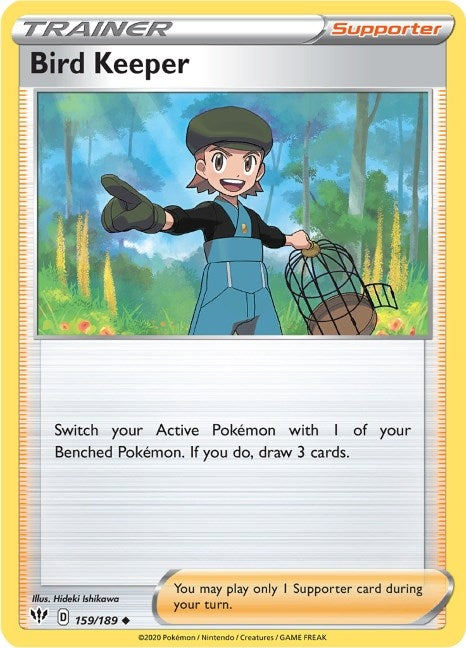 Image for Bird Keeper (SWSH03: Darkness Ablaze) (159/189) - Pokemon