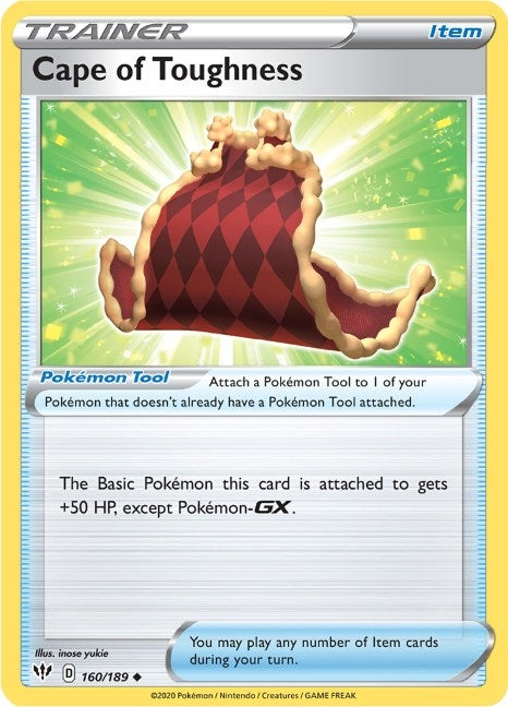 Image for Cape of Toughness (SWSH03: Darkness Ablaze) (160/189) - Pokemon