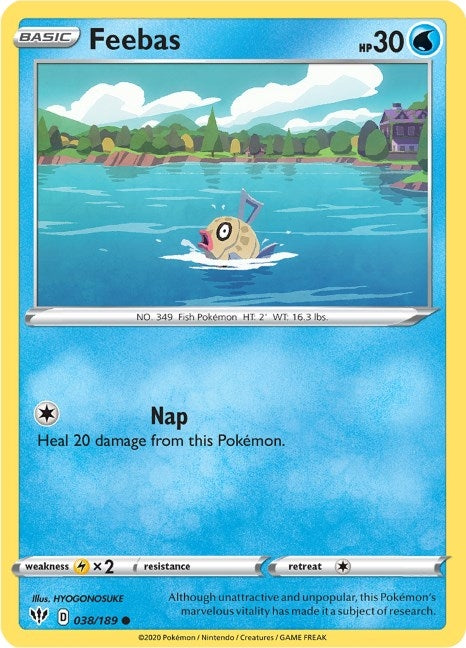 Image for Feebas (SWSH03: Darkness Ablaze) (038/189) - Pokemon