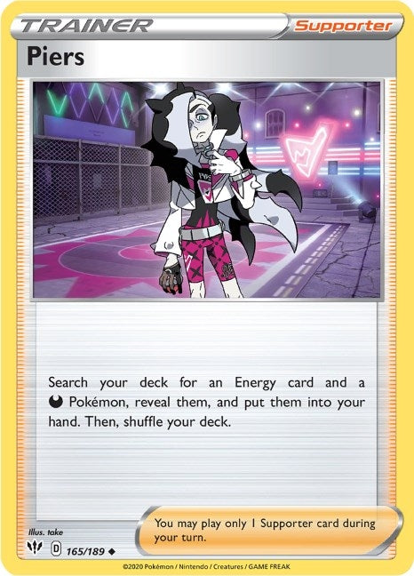 Image for Piers (SWSH03: Darkness Ablaze) (165/189) - Pokemon