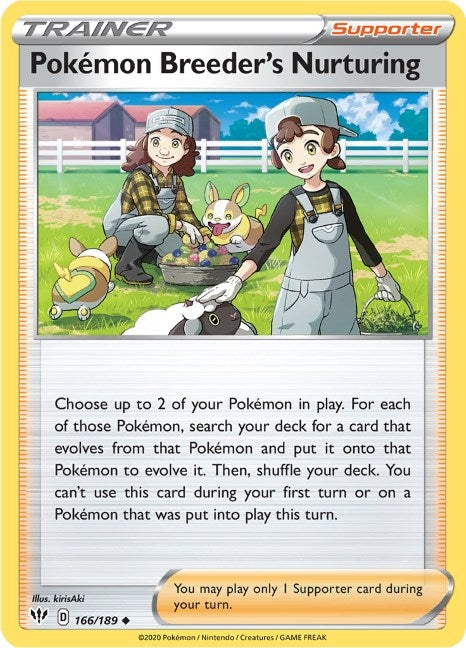 Image for Pokemon Breeder's Nurturing (SWSH03: Darkness Ablaze) (166/189) - Pokemon