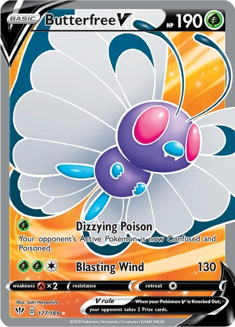 Image for Butterfree V (Full Art) (SWSH03: Darkness Ablaze) (177/189) - Pokemon