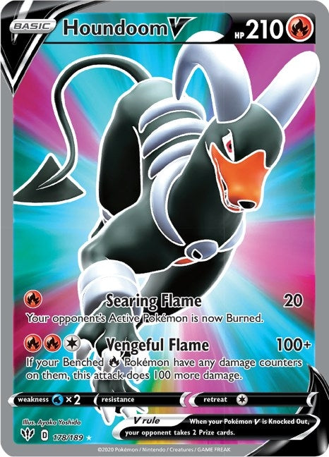 Image for Houndoom V (Full Art) (SWSH03: Darkness Ablaze) (178/189) - Pokemon