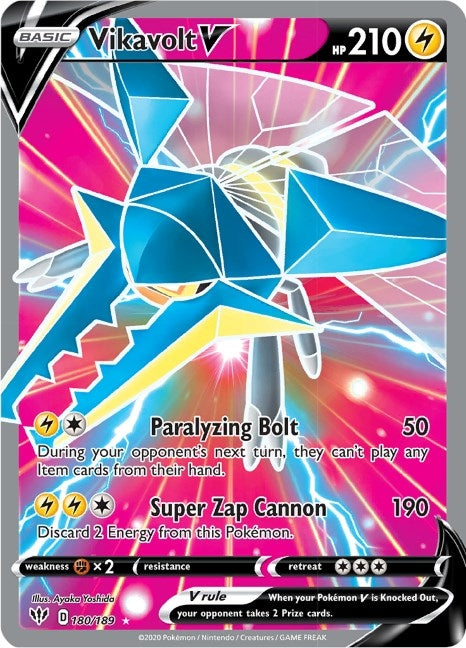 Image for Vikavolt V (Full Art) (SWSH03: Darkness Ablaze) (180/189) - Pokemon