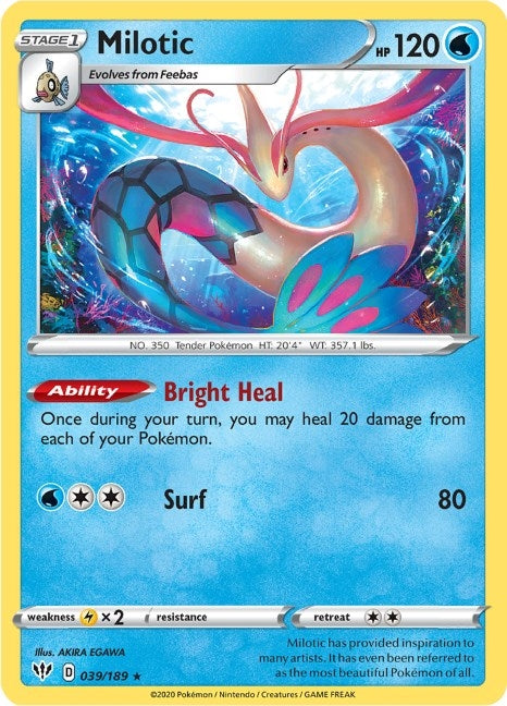 Image for Milotic (SWSH03: Darkness Ablaze) (039/189) - Pokemon