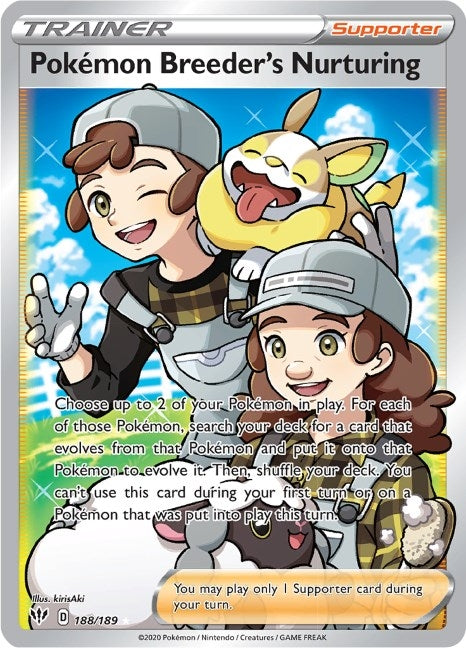 Image for Pokemon Breeder's Nurturing (Full Art) (SWSH03: Darkness Ablaze) (188/189) - Pokemon