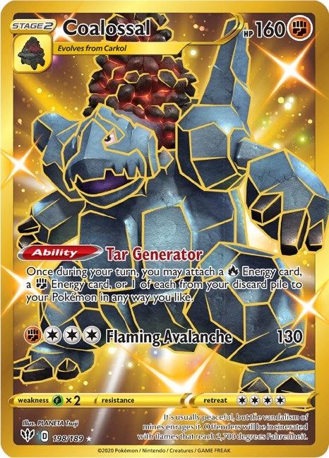 Image for Coalossal (Secret) (SWSH03: Darkness Ablaze) (198/189) - Pokemon