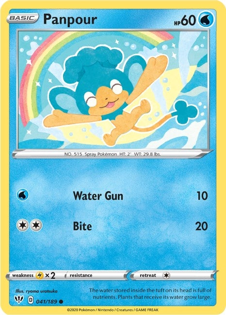 Image for Panpour (SWSH03: Darkness Ablaze) (041/189) - Pokemon