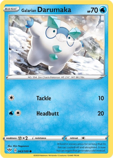 Image for Galarian Darumaka (SWSH03: Darkness Ablaze) (043/189) - Pokemon