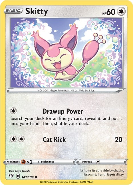 Image for Skitty (SWSH03: Darkness Ablaze) (141/189) - Pokemon