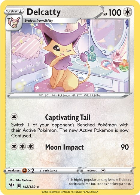 Image for Delcatty (SWSH03: Darkness Ablaze) (142/189) - Pokemon