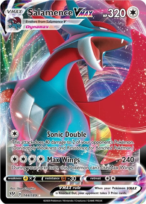 Image for Salamence VMAX (SWSH03: Darkness Ablaze) (144/189) - Pokemon