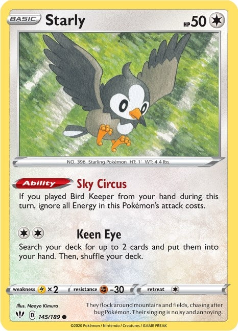 Image for Starly (SWSH03: Darkness Ablaze) (145/189) - Pokemon