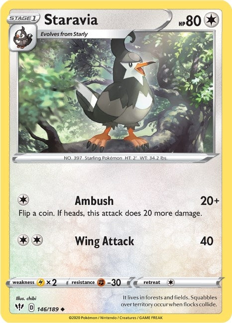 Image for Staravia (SWSH03: Darkness Ablaze) (146/189) - Pokemon