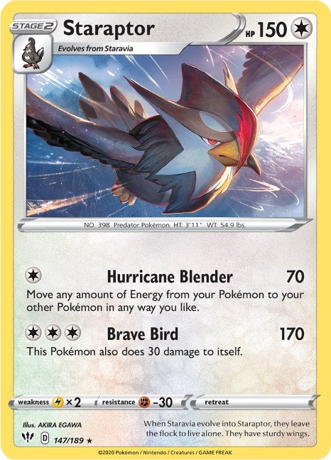 Image for Staraptor (SWSH03: Darkness Ablaze) (147/189) - Pokemon