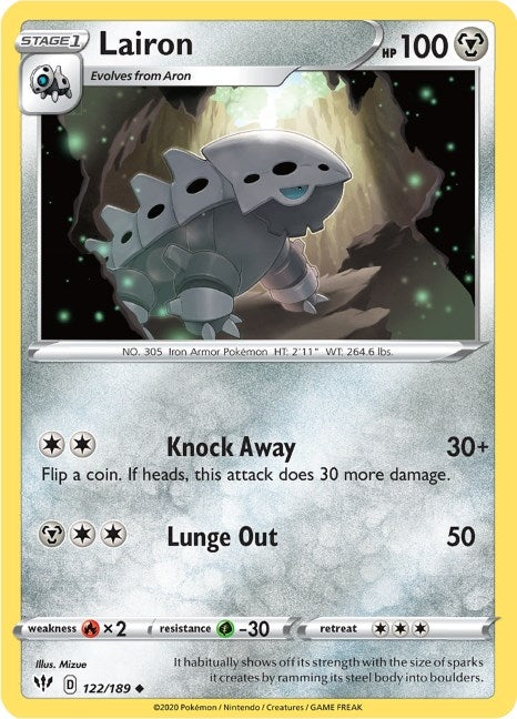Image for Lairon (SWSH03: Darkness Ablaze) (122/189) - Pokemon