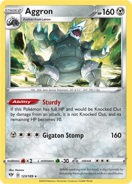 Image for Aggron (SWSH03: Darkness Ablaze) (123/189) - Pokemon