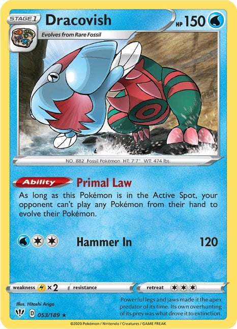 Image for Dracovish (SWSH03: Darkness Ablaze) (053/189) - Pokemon