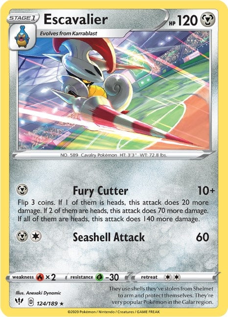 Image for Escavalier (SWSH03: Darkness Ablaze) (124/189) - Pokemon