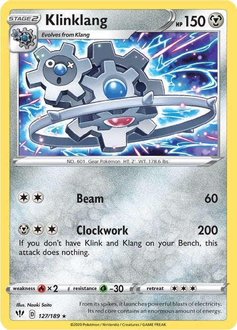 Image for Klinklang (SWSH03: Darkness Ablaze) (127/189) - Pokemon