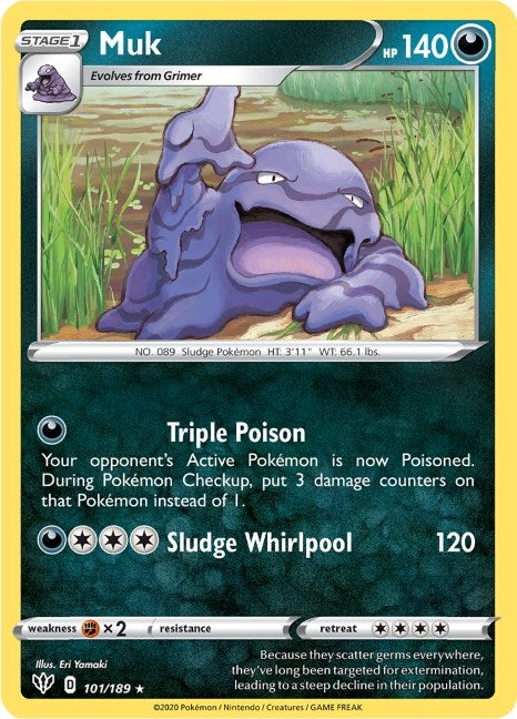 Image for Muk (SWSH03: Darkness Ablaze) (101/189) - Pokemon