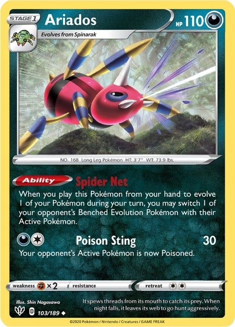 Image for Ariados (SWSH03: Darkness Ablaze) (103/189) - Pokemon