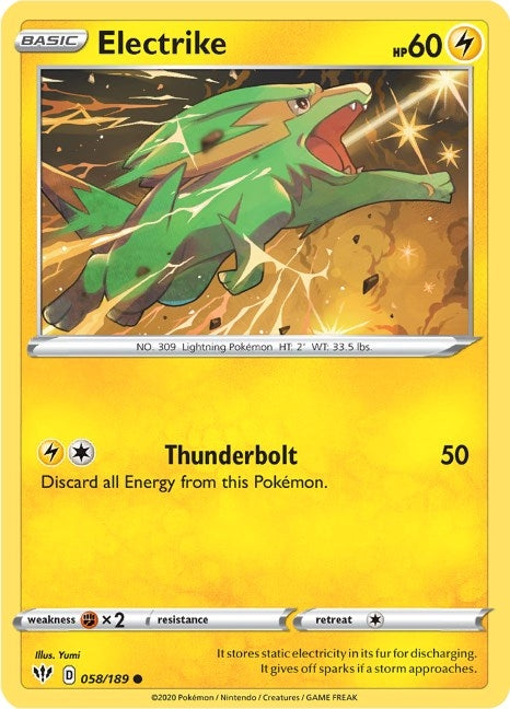 Image for Electrike (SWSH03: Darkness Ablaze) (058/189) - Pokemon