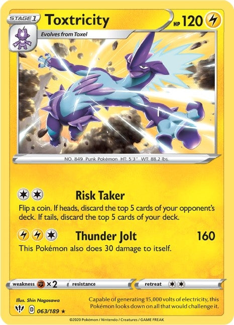 Image for Toxtricity (SWSH03: Darkness Ablaze) (063/189) - Pokemon