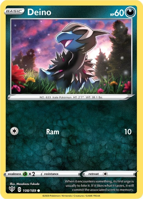 Image for Deino (SWSH03: Darkness Ablaze) (108/189) - Pokemon