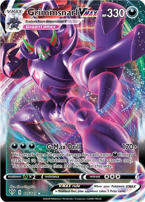 Image for Grimmsnarl VMAX (SWSH03: Darkness Ablaze) (115/189) - Pokemon
