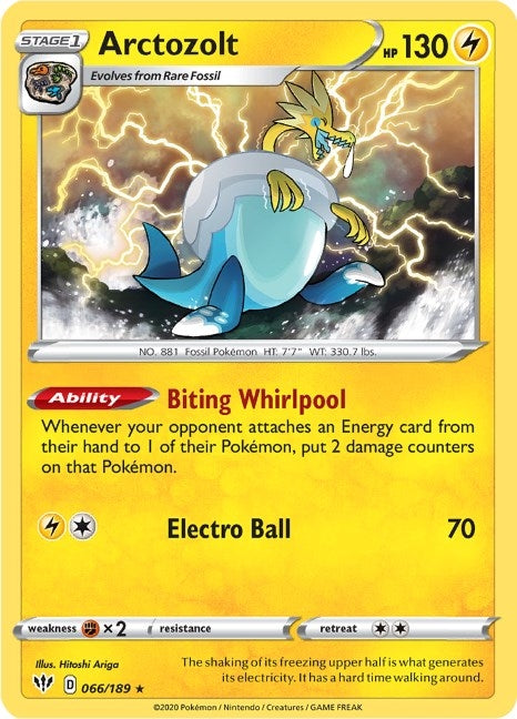 Image for Arctozolt (SWSH03: Darkness Ablaze) (066/189) - Pokemon