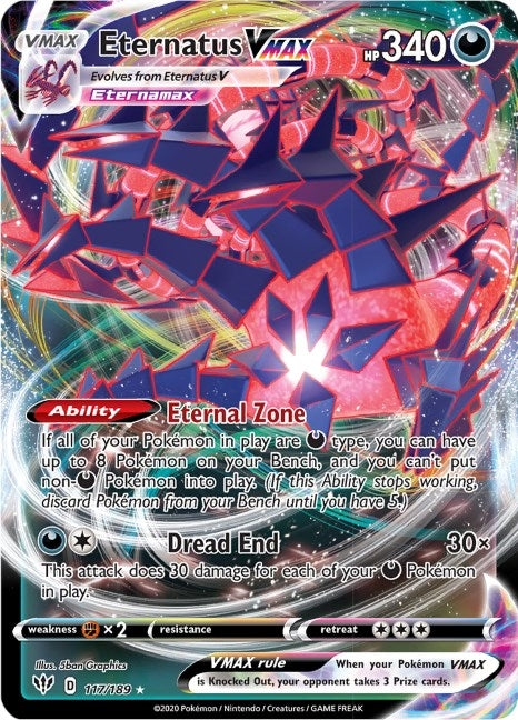 Image for Eternatus VMAX (SWSH03: Darkness Ablaze) (117/189) - Pokemon