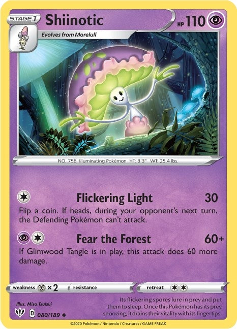 Image for Shiinotic (SWSH03: Darkness Ablaze) (080/189) - Pokemon