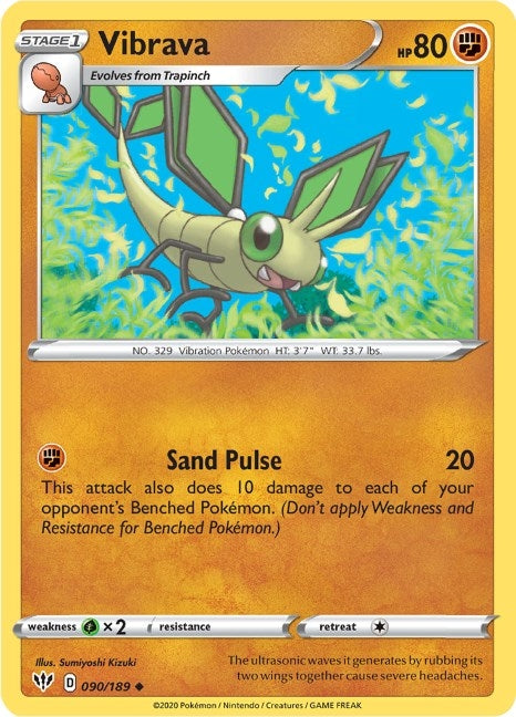 Image for Vibrava (SWSH03: Darkness Ablaze) (090/189) - Pokemon
