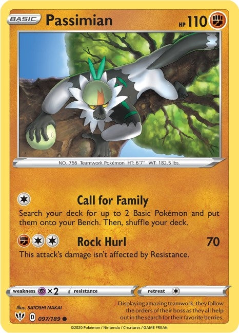 Image for Passimian (SWSH03: Darkness Ablaze) (097/189) - Pokemon