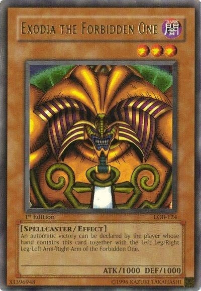 Image for Exodia the Forbidden One (The Legend of Blue Eyes White Dragon) (LOB-124) - YuGiOh