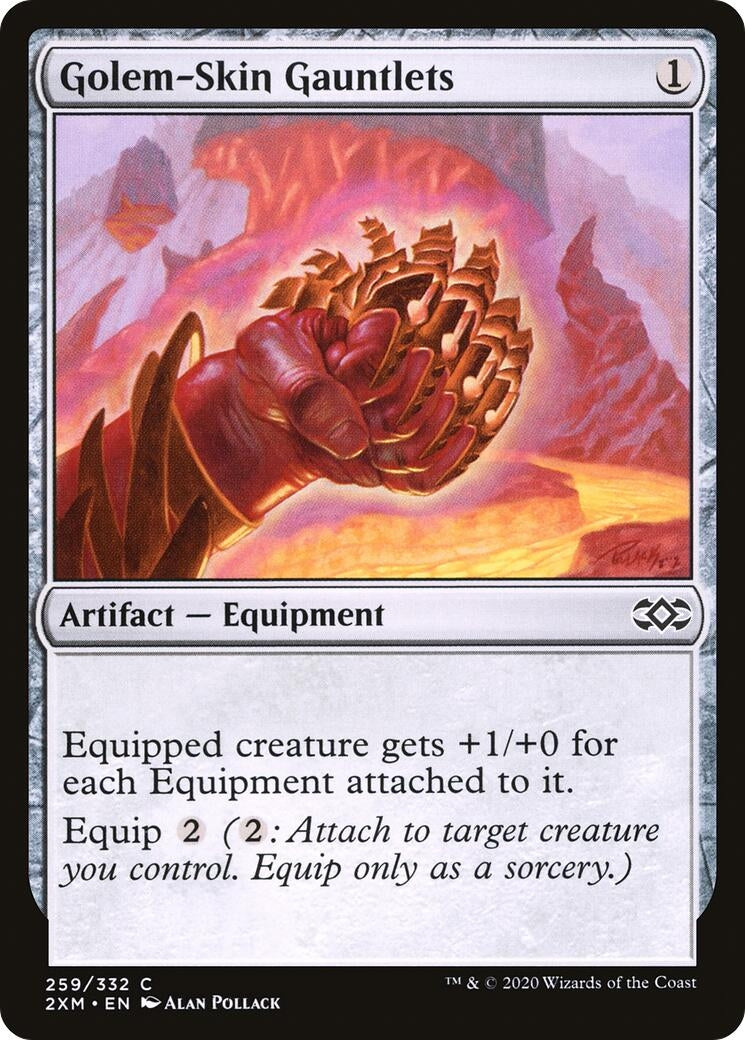 Image for Golem-Skin Gauntlets (Double Masters) (259) - Magic: The Gathering