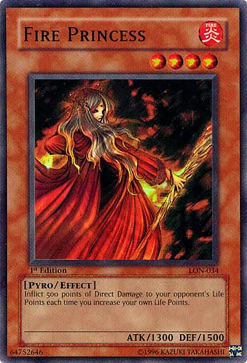 Image for Fire Princess (Labyrinth of Nightmare) (LON-034) - YuGiOh