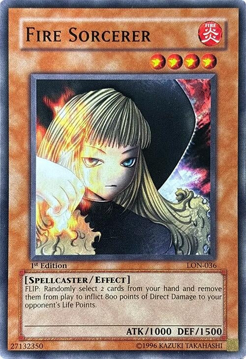 Image for Fire Sorcerer (Labyrinth of Nightmare) (LON-036) - YuGiOh